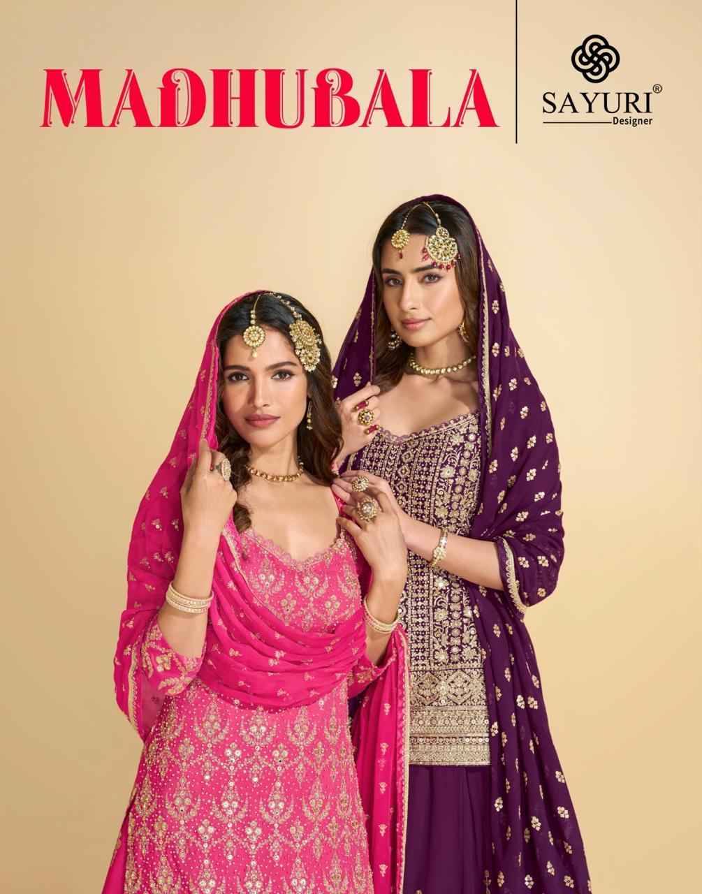 Madhubala By Sayuri 5800 To 5802 Series Designer Festive Suits Collection Beautiful Stylish Fancy Colorful Party Wear & Occasional Wear Georgette Dresses At Wholesale Price