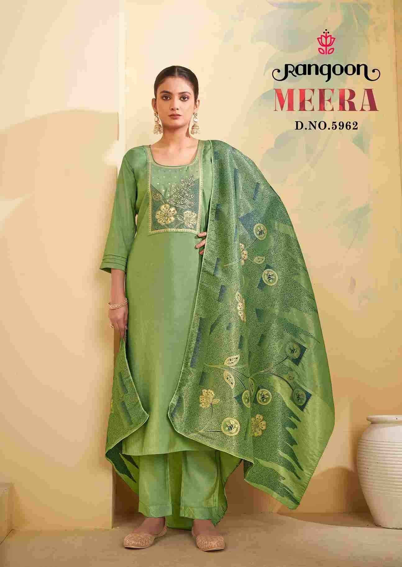 Meera By Rangoon 5961 To 5964 Series Beautiful Stylish Festive Suits Fancy Colorful Casual Wear & Ethnic Wear & Ready To Wear Viscose With Work Dresses At Wholesale Price