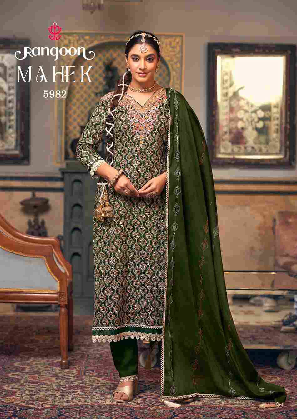 Mahek By Rangoon 5981 To 5984 Series Designer Festive Suits Beautiful Stylish Fancy Colorful Party Wear & Occasional Wear Cotton Dresses At Wholesale Price