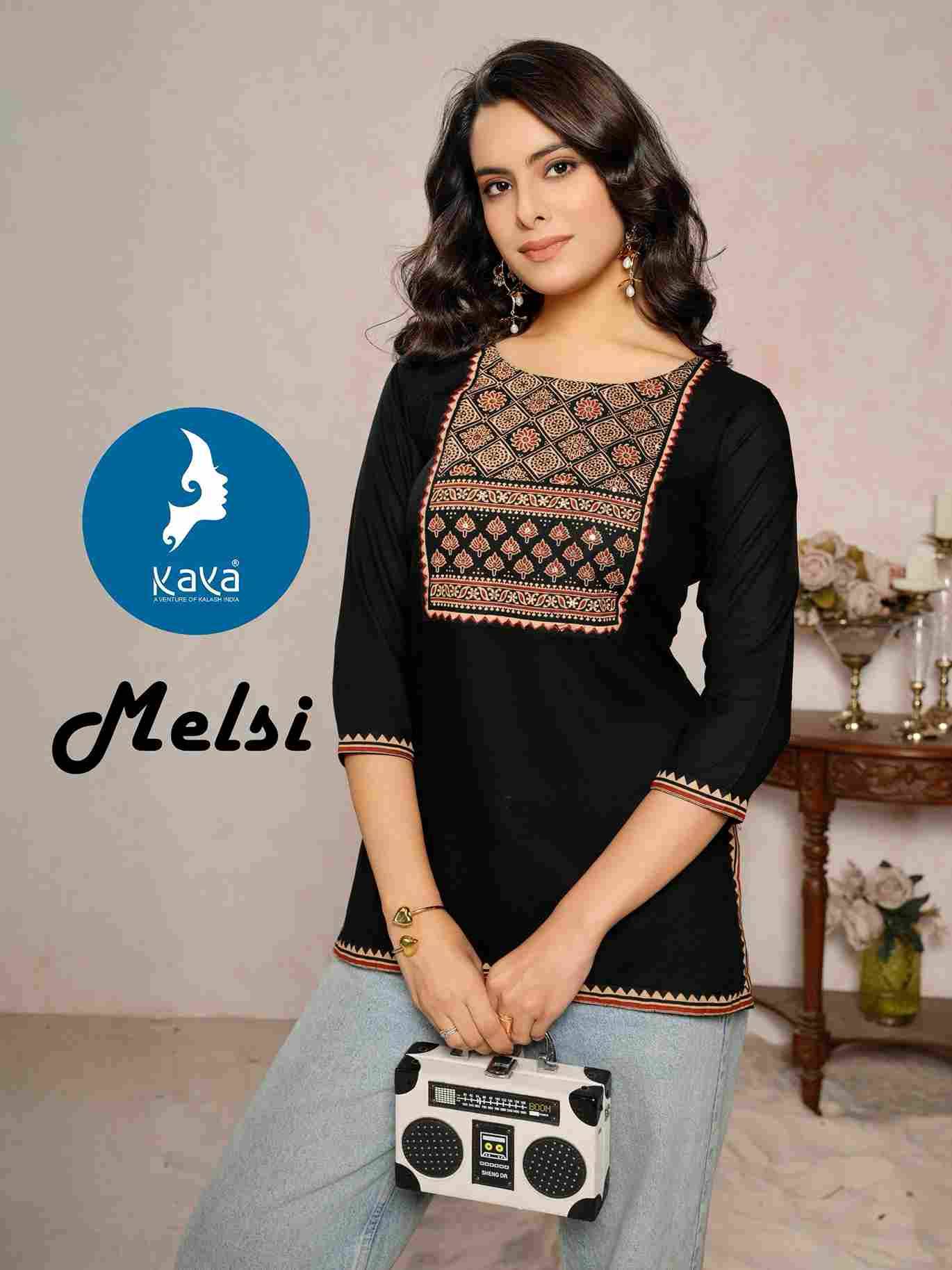 Melsi By Kaya 01 To 08 Series Designer Stylish Fancy Colorful Beautiful Party Wear & Ethnic Wear Collection Rayon Tops At Wholesale Price