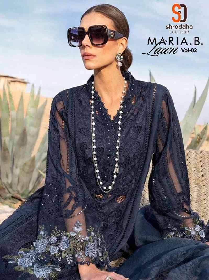 Maria.B. Lawn Vol-2 By Shraddha Designer 2001 To 2006 Series Designer Pakistani Suits Beautiful Stylish Fancy Colorful Party Wear & Occasional Wear Pure Lawn Cotton Print Embroidered Dresses At Wholesale Price