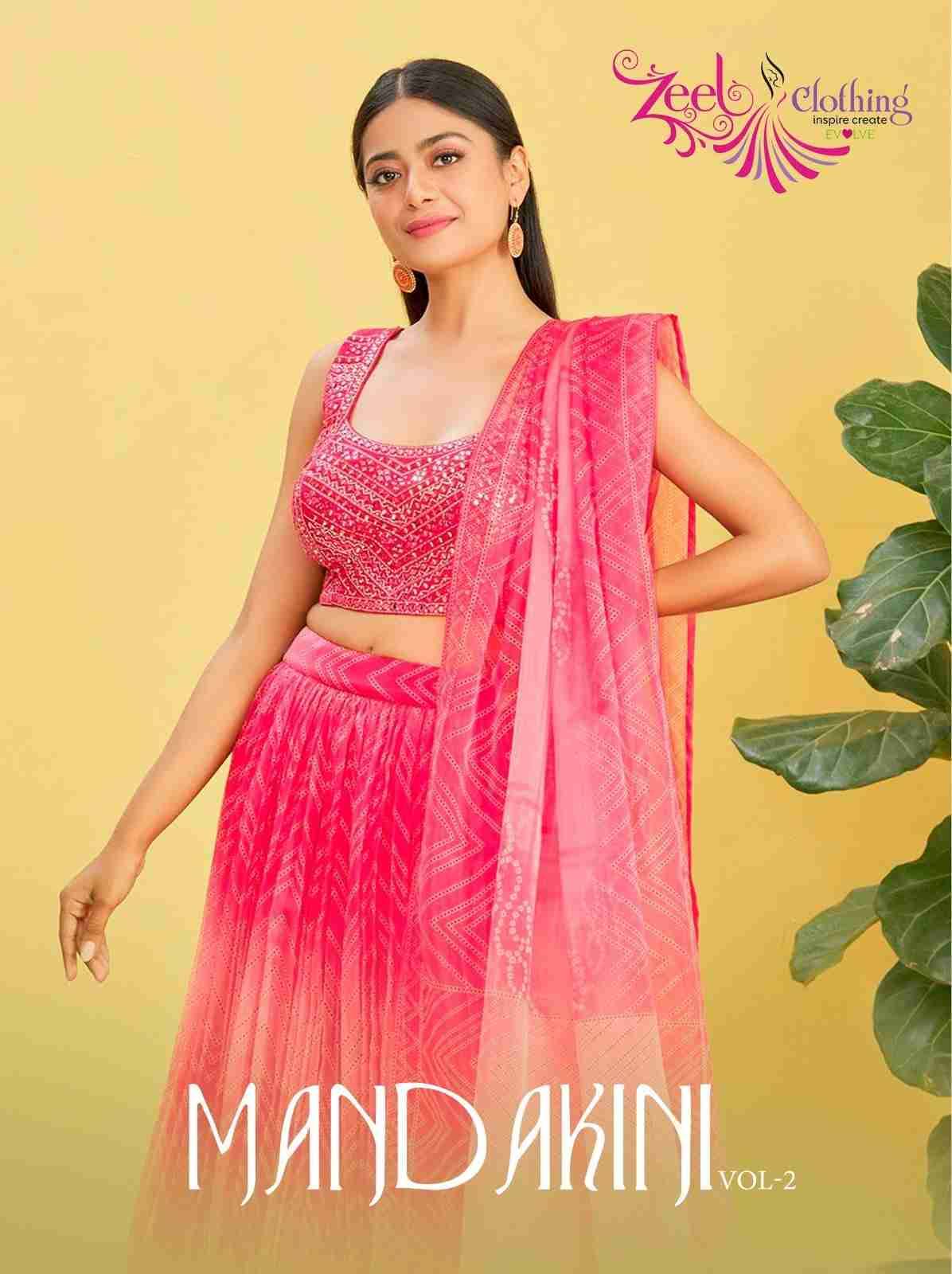 Mandakini Vol-2 By Zeel Clothing 111 To 121 Series Designer Beautiful Wedding Collection Occasional Wear & Party Wear Chinnon/Organza Lehengas At Wholesale Price