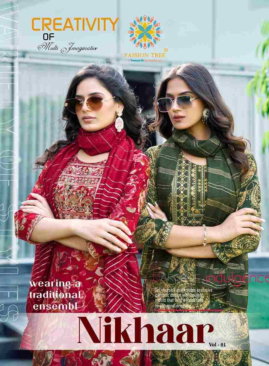 Nikhaar Vol-1 By Passion Tree 1001 To 1008 Series Beautiful Stylish Festive Suits Fancy Colorful Casual Wear & Ethnic Wear & Ready To Wear Rayon Foil Dresses At Wholesale Price