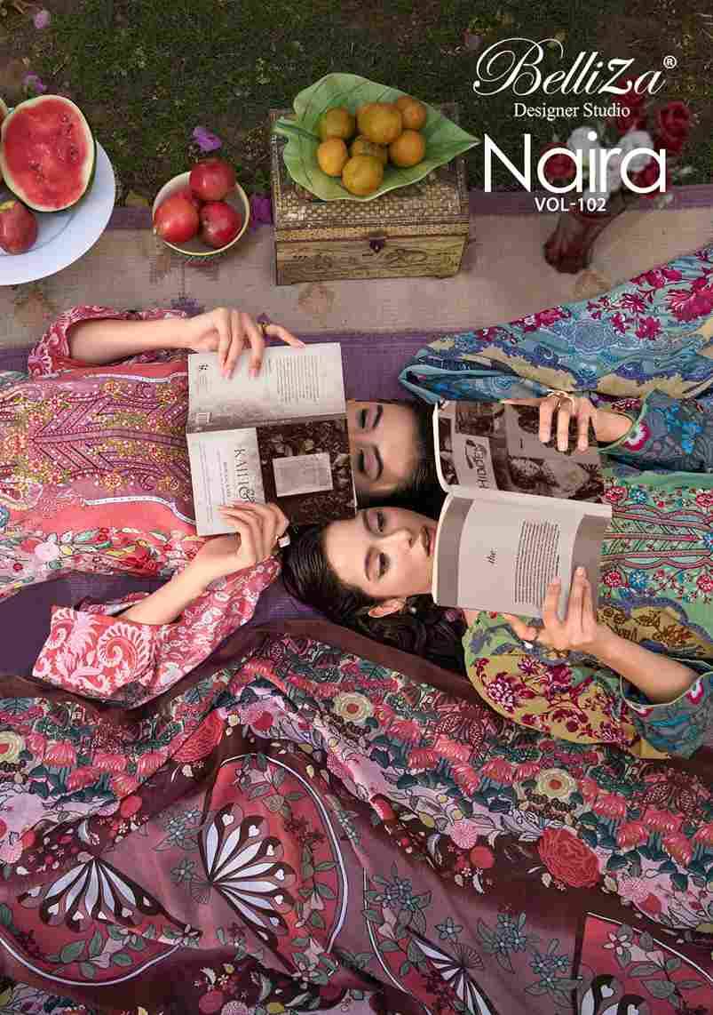 Naira Vol-102 By Belliza 833-001 To 833-008 Series Beautiful Festive Suits Stylish Fancy Colorful Casual Wear & Ethnic Wear Pure Cotton Print Dresses At Wholesale Price