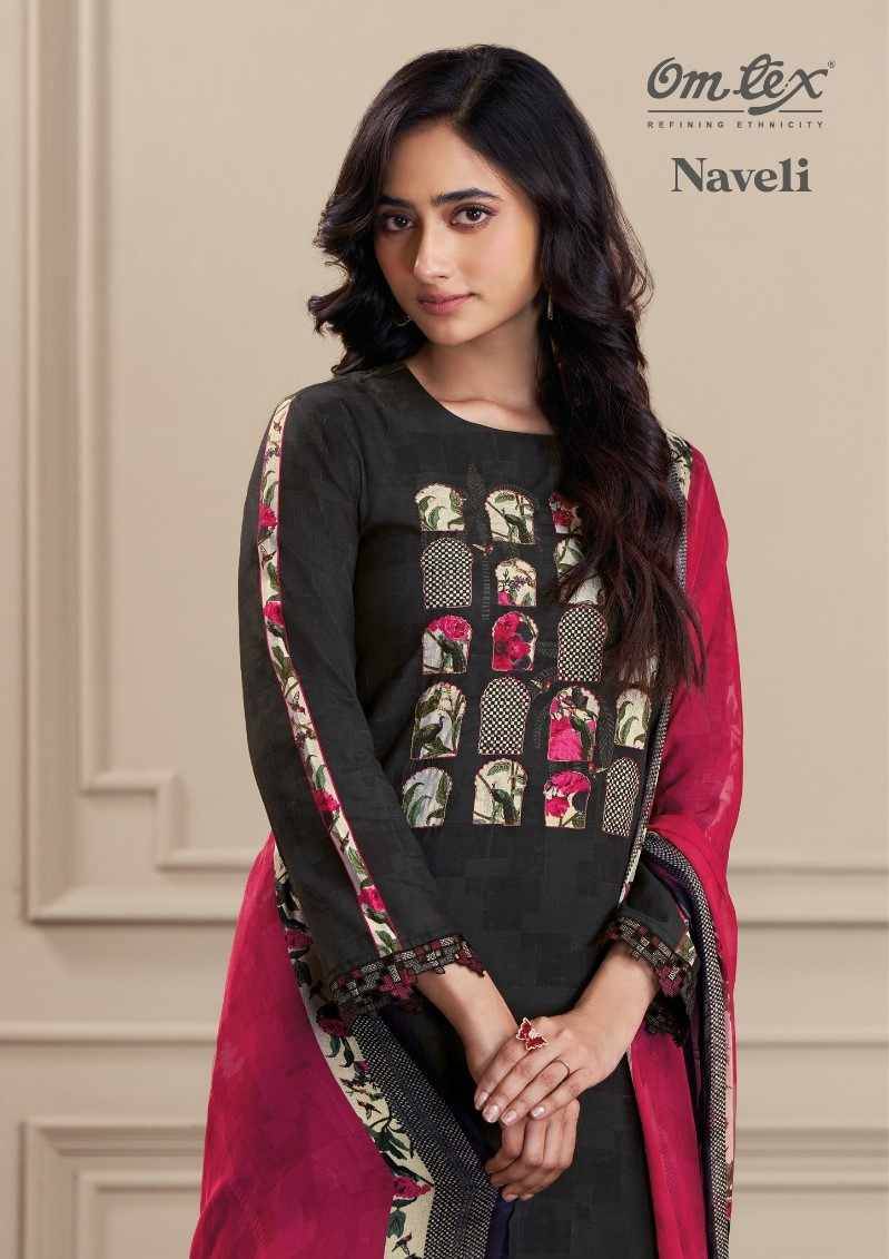 Naveli By Om Tex 7251-A To 7251-D Series Beautiful Suits Stylish Fancy Colorful Party Wear & Ethnic Wear Lawn Cotton Dresses At Wholesale Price