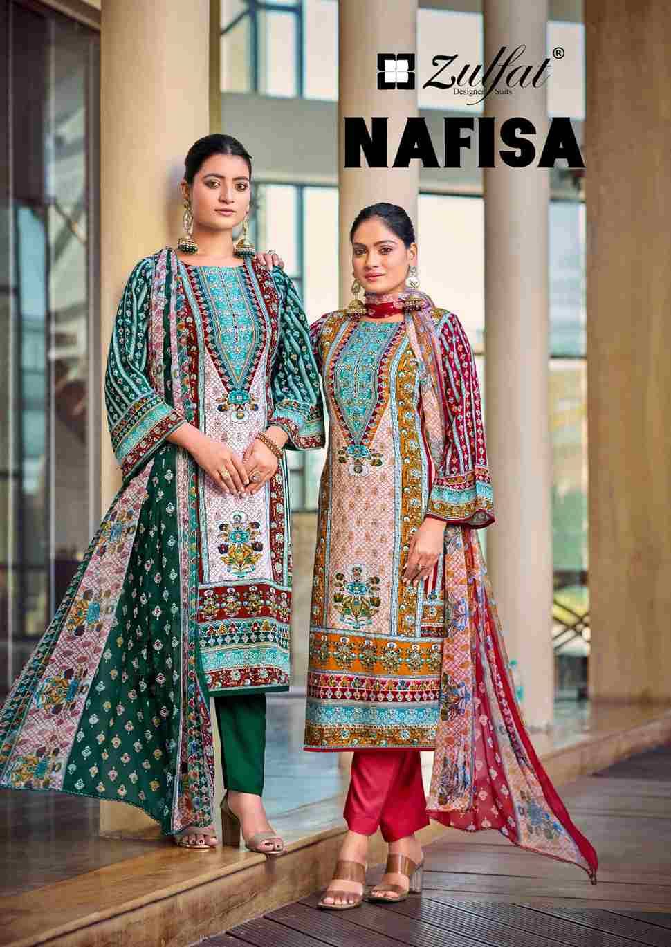 Nafisa By Zulfat 651-001 To 651-006 Series Beautiful Festive Suits Stylish Fancy Colorful Casual Wear & Ethnic Wear Pure Heavy Viscose Rayon Print Dresses At Wholesale Price