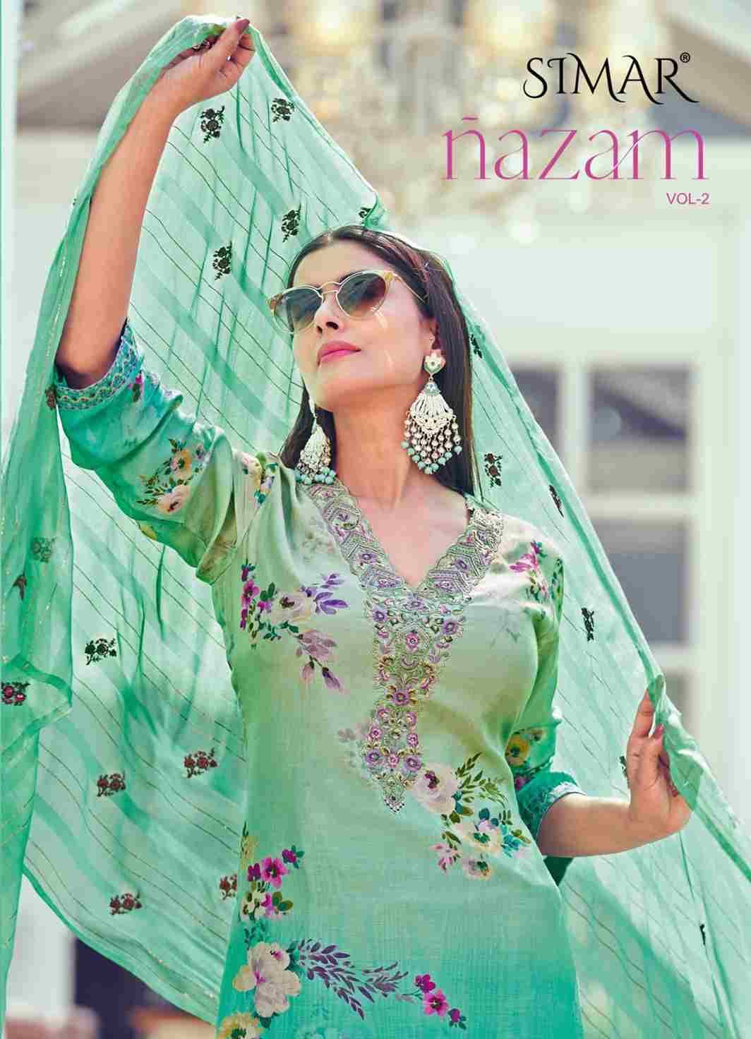 Nazam Vol-2 By Simar 933 To 938 Series Designer Festive Suits Beautiful Stylish Fancy Colorful Party Wear & Occasional Wear Pure Muslin Dresses At Wholesale Price