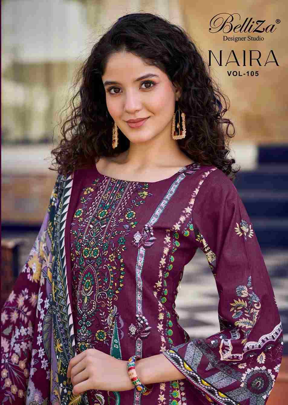 Naira Vol-105 By Belliza 843-001 To 843-008 Series Beautiful Festive Suits Stylish Fancy Colorful Casual Wear & Ethnic Wear Pure Cotton Print Dresses At Wholesale Price