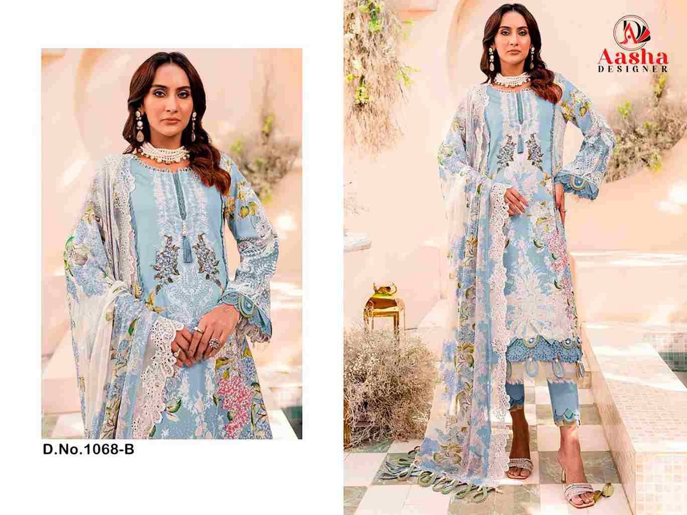 Needle Wonder Vol-7 By Aasha Designer 1068-A To 1068-D Series Wholesale Designer Pakistani Suits Collection Beautiful Stylish Fancy Colorful Party Wear & Occasional Wear Heavy Cotton Dresses At Wholesale Price