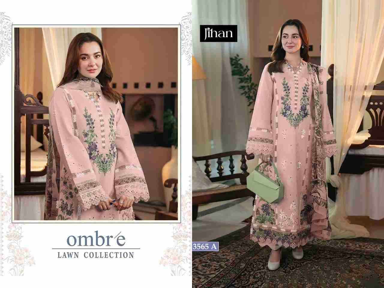 Ombre 3565 Colours By Jihan 3565 To 3565-B Series Designer Pakistani Suits Beautiful Fancy Stylish Colorful Party Wear & Occasional Wear Cotton Dresses At Wholesale Price