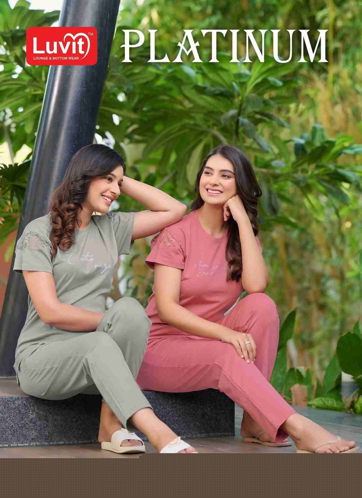 Platinum By Luvit 101 To 108 Series Beautiful Stylish Fancy Colorful Casual Wear & Ethnic Wear Tencel Night Suits At Wholesale Price