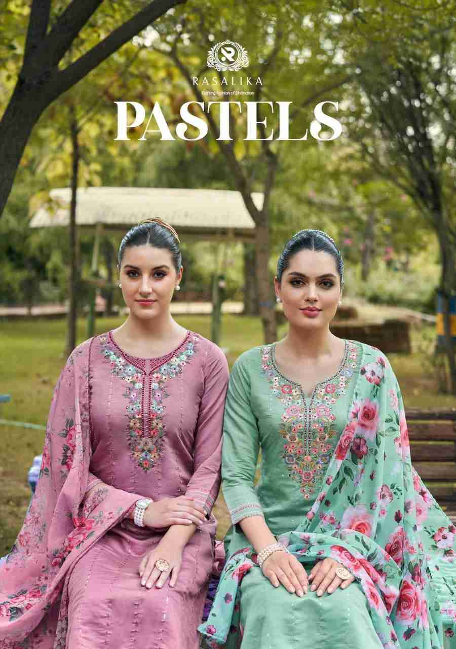 Pastels By Rasalika 1001 To 1004 Series Designer Festive Suits Beautiful Fancy Colorful Stylish Party Wear & Occasional Wear Heavy Viscose Silk Dresses At Wholesale Price