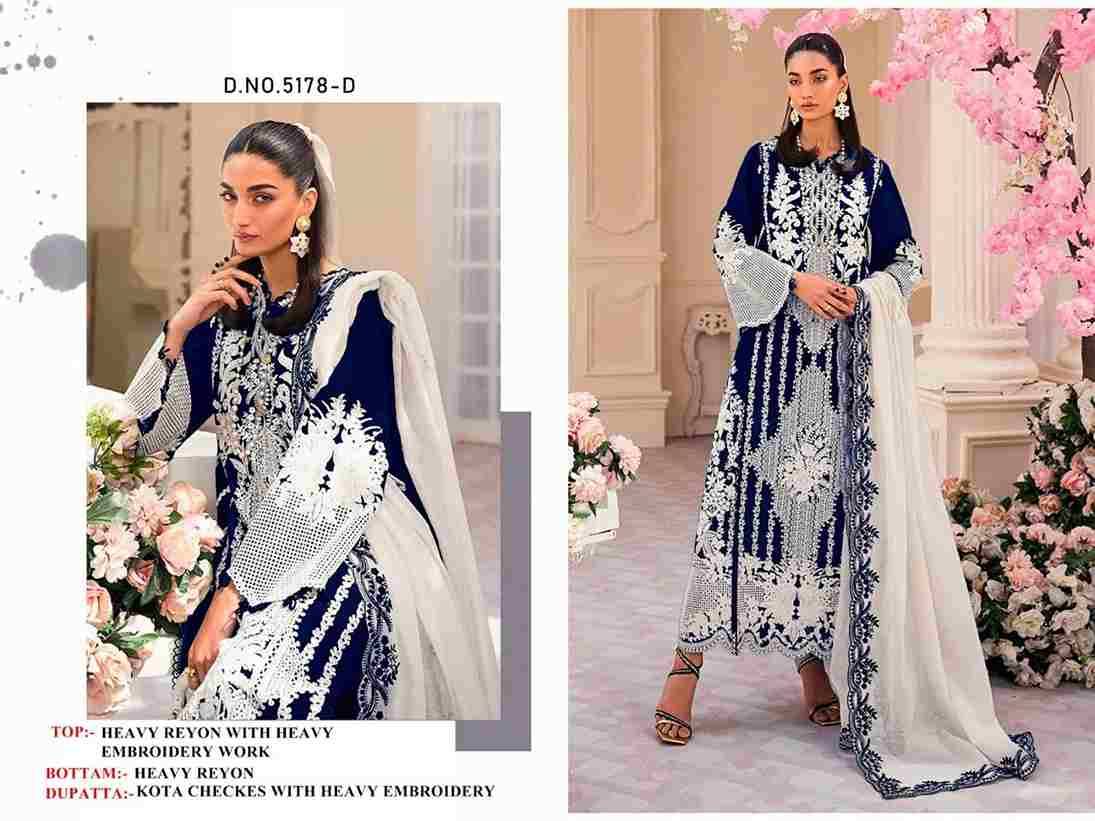 Pakistani 5178 Colours By Fashid Wholesale Designer Pakistani Suits Beautiful Fancy Stylish Colorful Party Wear & Occasional Wear Heavy Rayon Embroidery Dresses At Wholesale Price