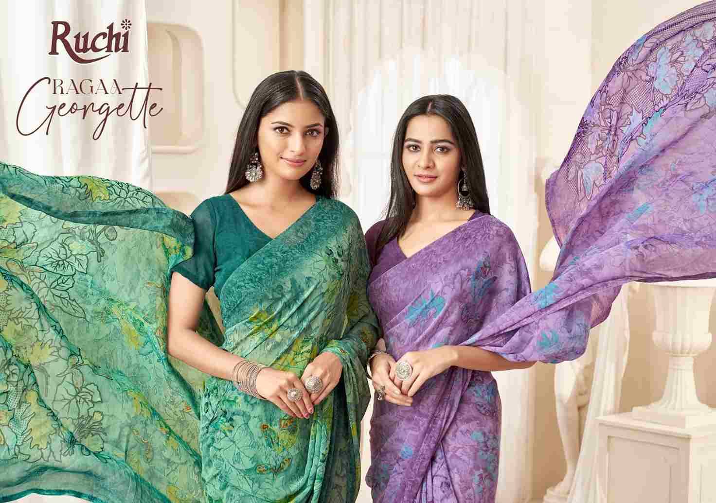 Ragaa Georgette Vol-16 By Ruchi Sarees 38101-A To 38103-D Series Indian Traditional Wear Collection Beautiful Stylish Fancy Colorful Party Wear & Occasional Wear Georgette Sarees At Wholesale Price