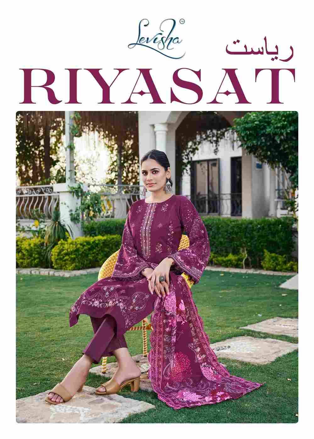 Riyasat By Levisha 4013 To 4018 Series Festive Suits Beautiful Fancy Colorful Stylish Party Wear & Occasional Wear Cambric Lawn Cotton Dresses At Wholesale Price