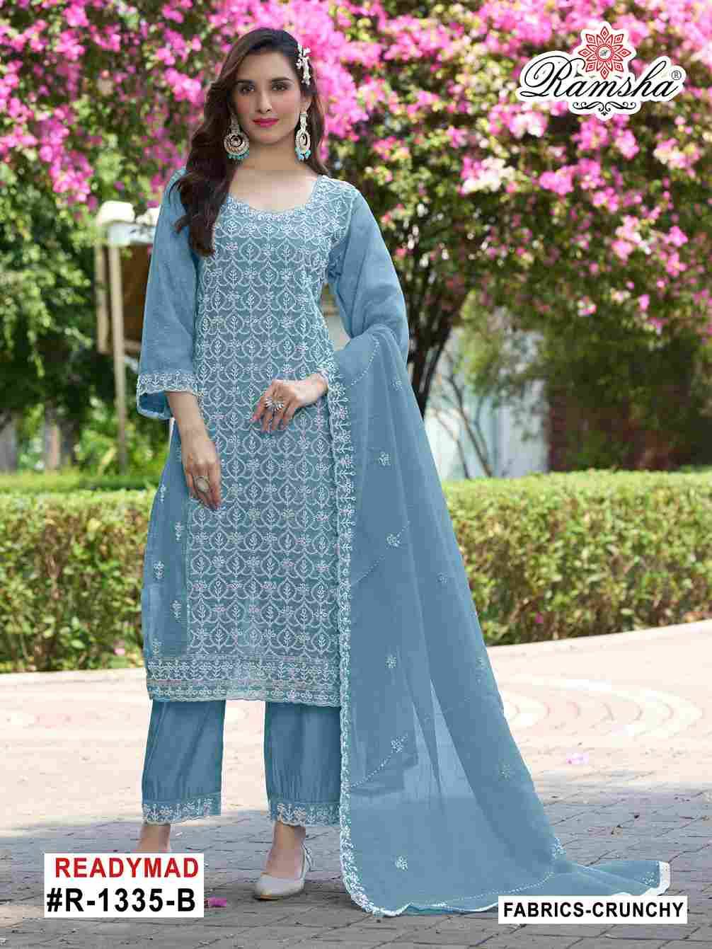 Ramsha 1335 Colours By Ramsha 1335-A To 1335-D Series Beautiful Pakistani Suits Colorful Stylish Fancy Casual Wear & Ethnic Wear Cruchy Dresses At Wholesale Price