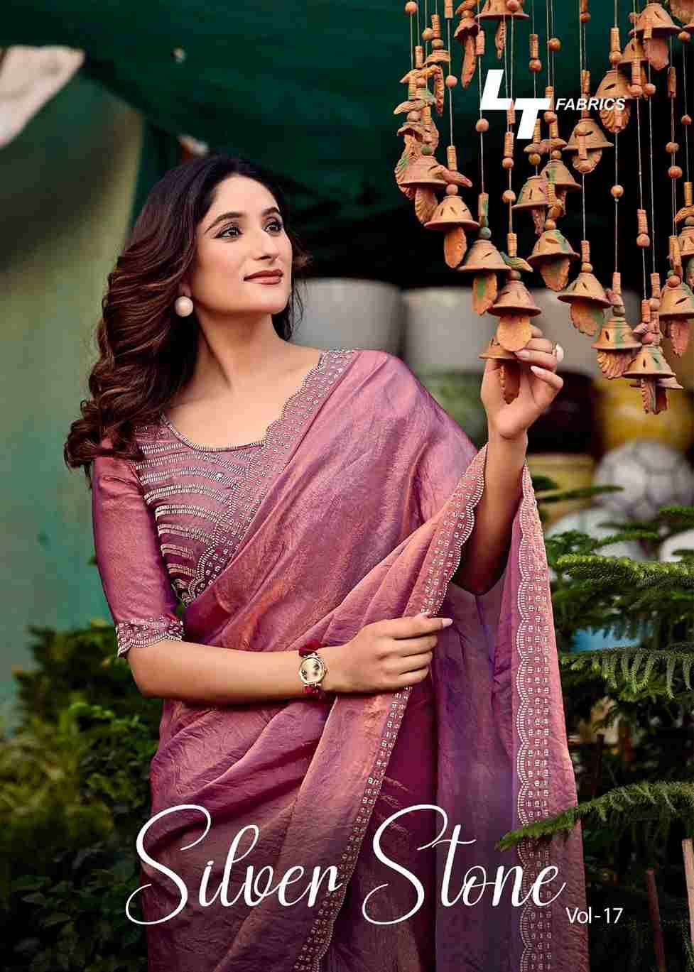 Silver Stone Vol-17 By LT Fabrics 1701 To 1706 Series Indian Traditional Wear Collection Beautiful Stylish Fancy Colorful Party Wear & Occasional Wear Nylon Satin Sarees At Wholesale Price