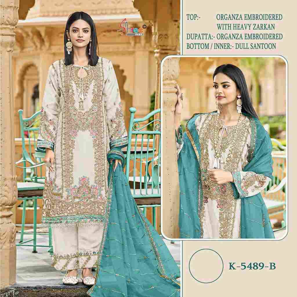 Shree Fabs Hit Design K-5489 Colours By Shree Fabs K-5489-A To K-5489-D Series Designer Pakistani Suits Collection Beautiful Stylish Fancy Colorful Party Wear & Occasional Wear Organza Dresses At Wholesale Price