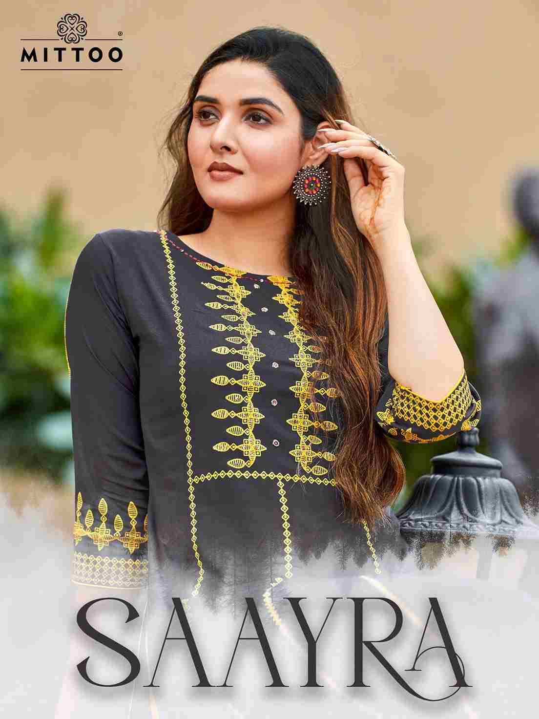 Saayra By Mittoo 2001 To 2006 Series Designer Stylish Fancy Colorful Beautiful Party Wear & Ethnic Wear Collection Rayon Kurtis At Wholesale Price