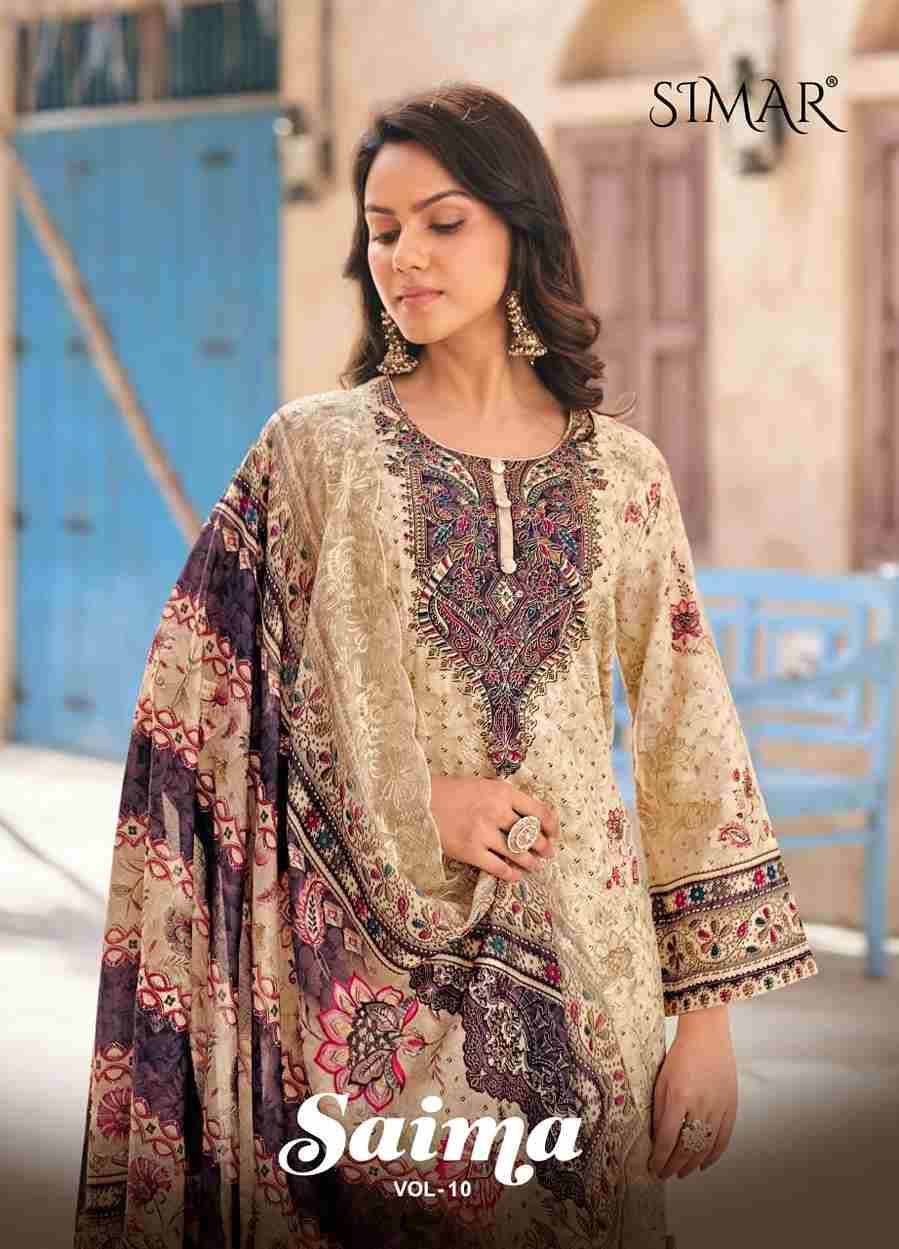 Saima Vol-10 By Simar 1679 To 1682 Series Designer Festive Suits Beautiful Stylish Fancy Colorful Party Wear & Occasional Wear Cotton Print Dresses At Wholesale Price