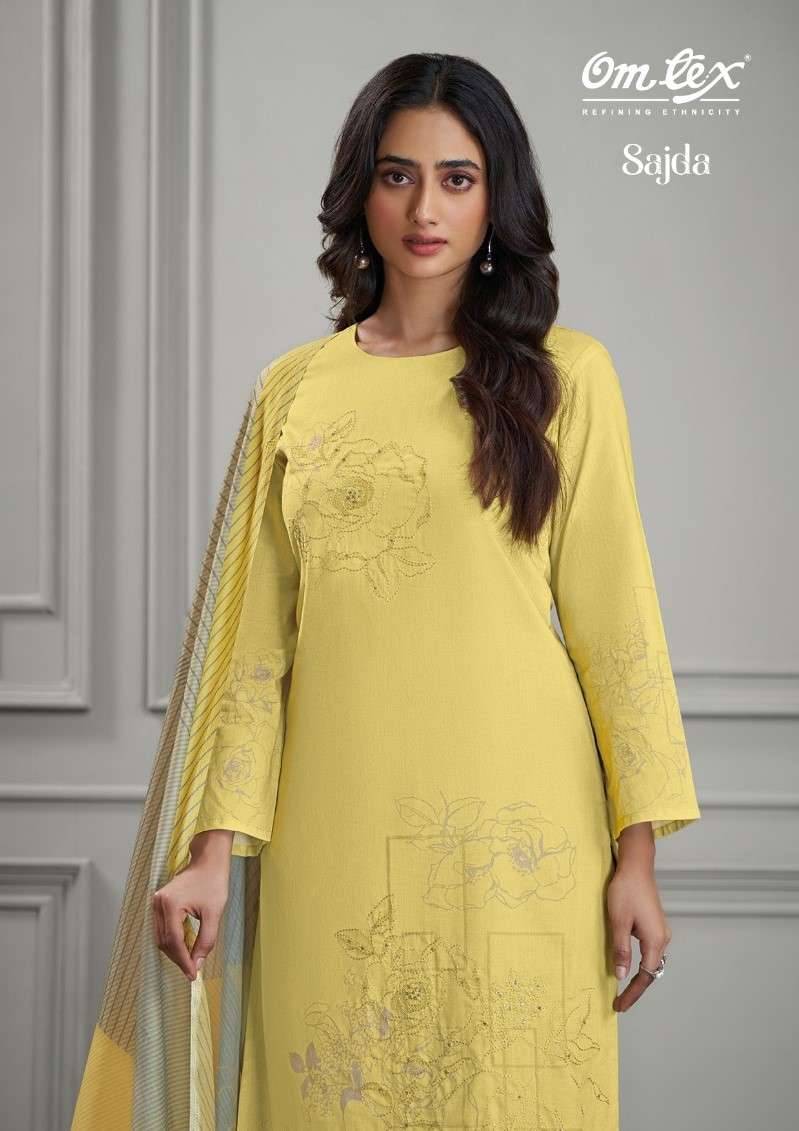 Sajda By Om Tex 7271-A To 7271-D Series Beautiful Suits Stylish Fancy Colorful Party Wear & Ethnic Wear Lawn Cotton Dresses At Wholesale Price