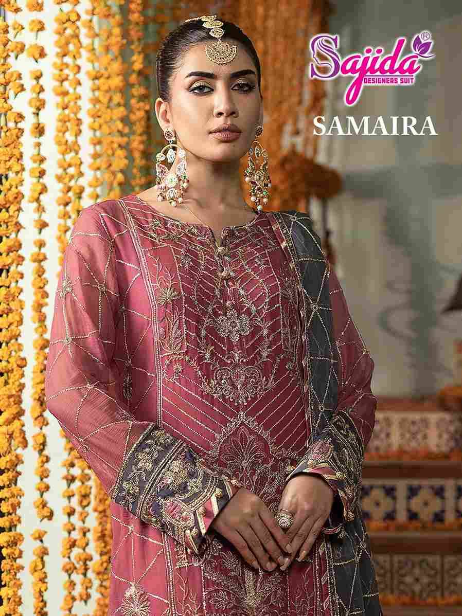 Samaira By Sajida Designer Suits 1024 To 1026 Series Beautiful Pakistani Suits Colorful Stylish Fancy Casual Wear & Ethnic Wear Faux Georgette Embroidered Dresses At Wholesale Price