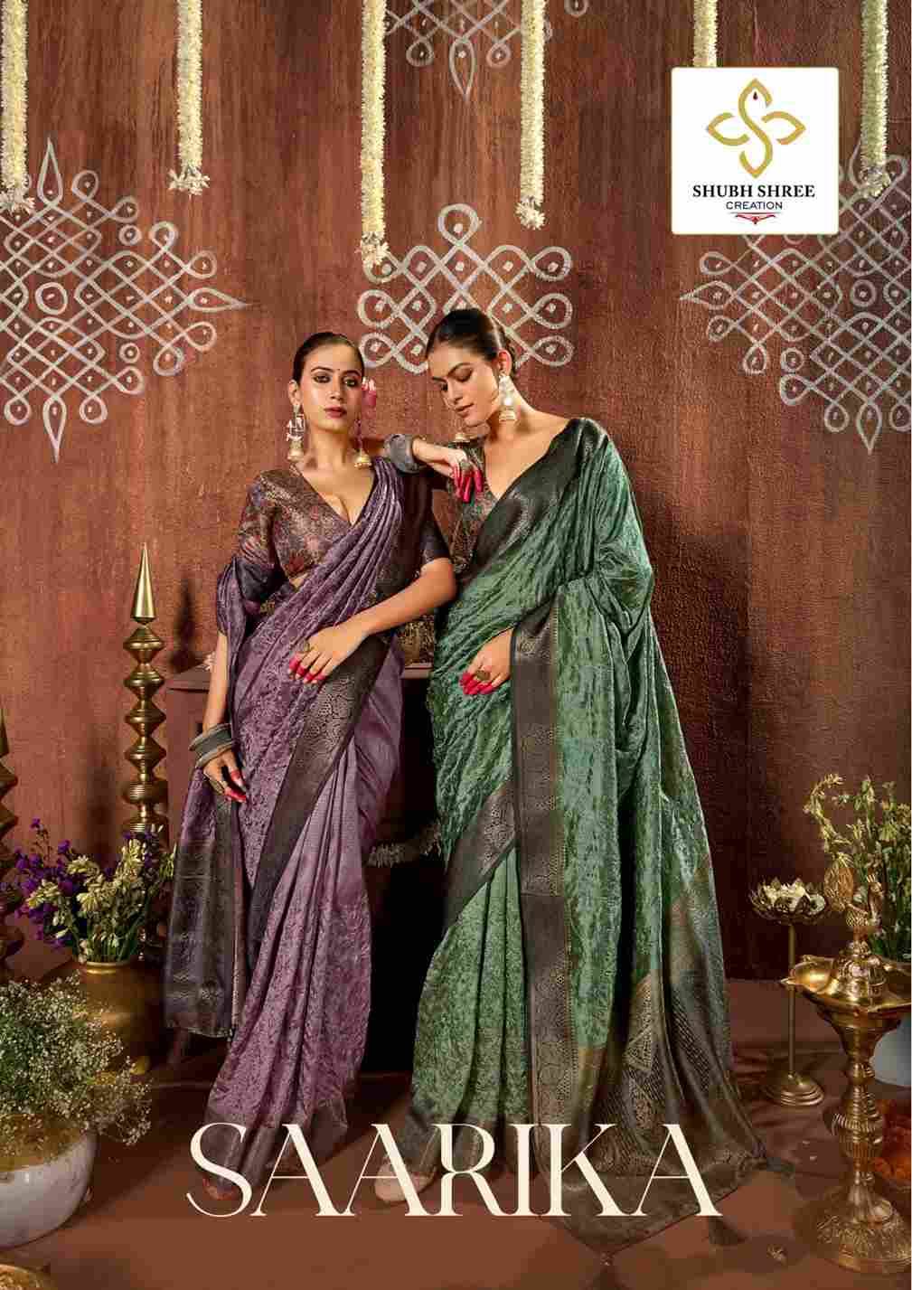 Saarika By Shubh Shree 1001 To 1010 Series Indian Traditional Wear Collection Beautiful Stylish Fancy Colorful Party Wear & Occasional Wear Pure Tussar Silk Sarees At Wholesale Price