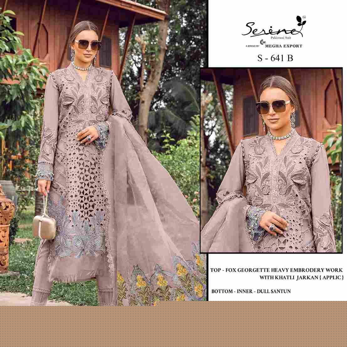 Serene Hit Design S-641 Colours By Serene S-641-A To S-641-D Series Designer Pakistani Suits Beautiful Fancy Colorful Stylish Party Wear & Occasional Wear Faux Georgette Embroidered Dresses At Wholesale Price