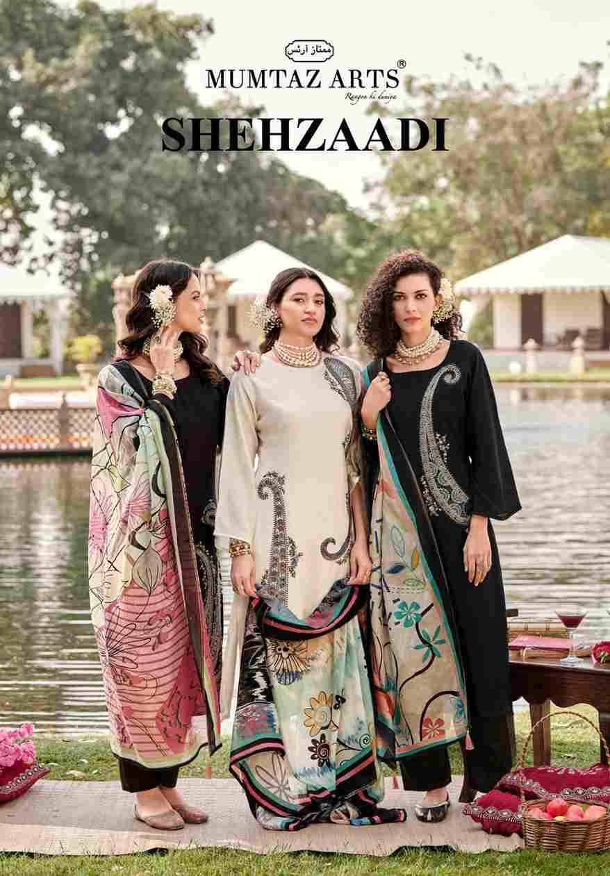 Shehzaadi By Mumtaz Arts 1001 To 1006 Series Designer Festive Suits Collection Beautiful Stylish Fancy Colorful Party Wear & Occasional Wear Pure Viscose Muslin Dresses At Wholesale Price