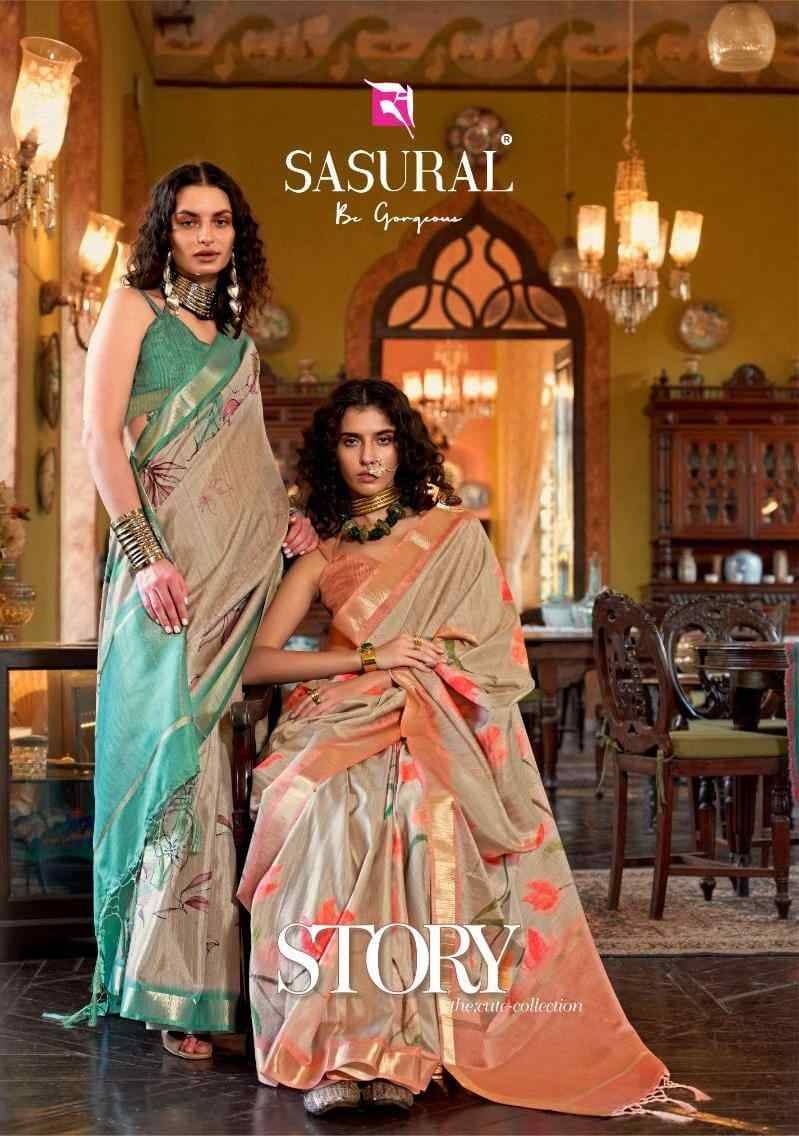 Story By Sasural 101 To 110 Series Indian Traditional Wear Collection Beautiful Stylish Fancy Colorful Party Wear & Occasional Wear Soft Banarasi Sarees At Wholesale Price