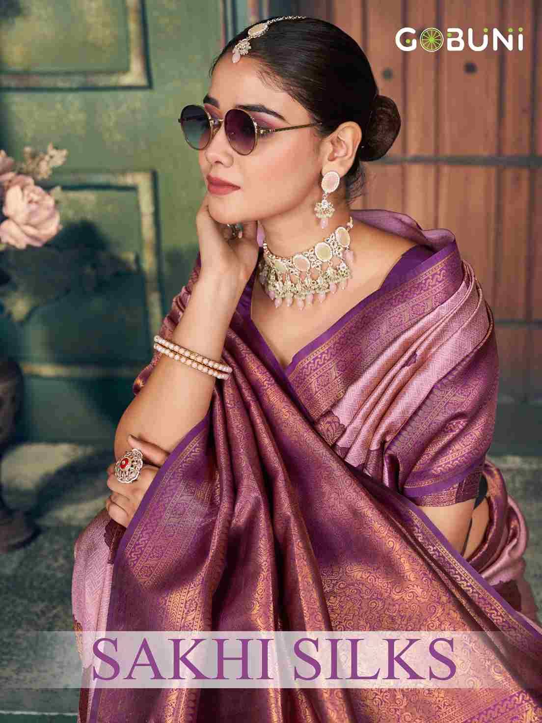 Sakhi Silks By Gobuni 1201 To 1204 Series Indian Traditional Wear Collection Beautiful Stylish Fancy Colorful Party Wear & Occasional Wear Silk Sarees At Wholesale Price
