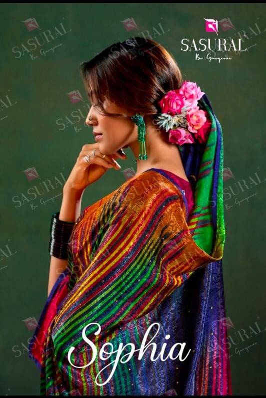 Sophia By Sasural 501 To 506 Series Indian Traditional Wear Collection Beautiful Stylish Fancy Colorful Party Wear & Occasional Wear Crepe Jacquard Sarees At Wholesale Price