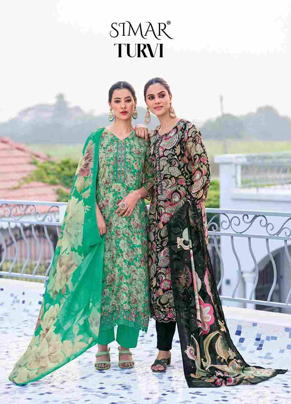 Turvi By Simar 405 To 409 Series Designer Festive Suits Beautiful Stylish Fancy Colorful Party Wear & Occasional Wear Viscose Lining Dresses At Wholesale Price