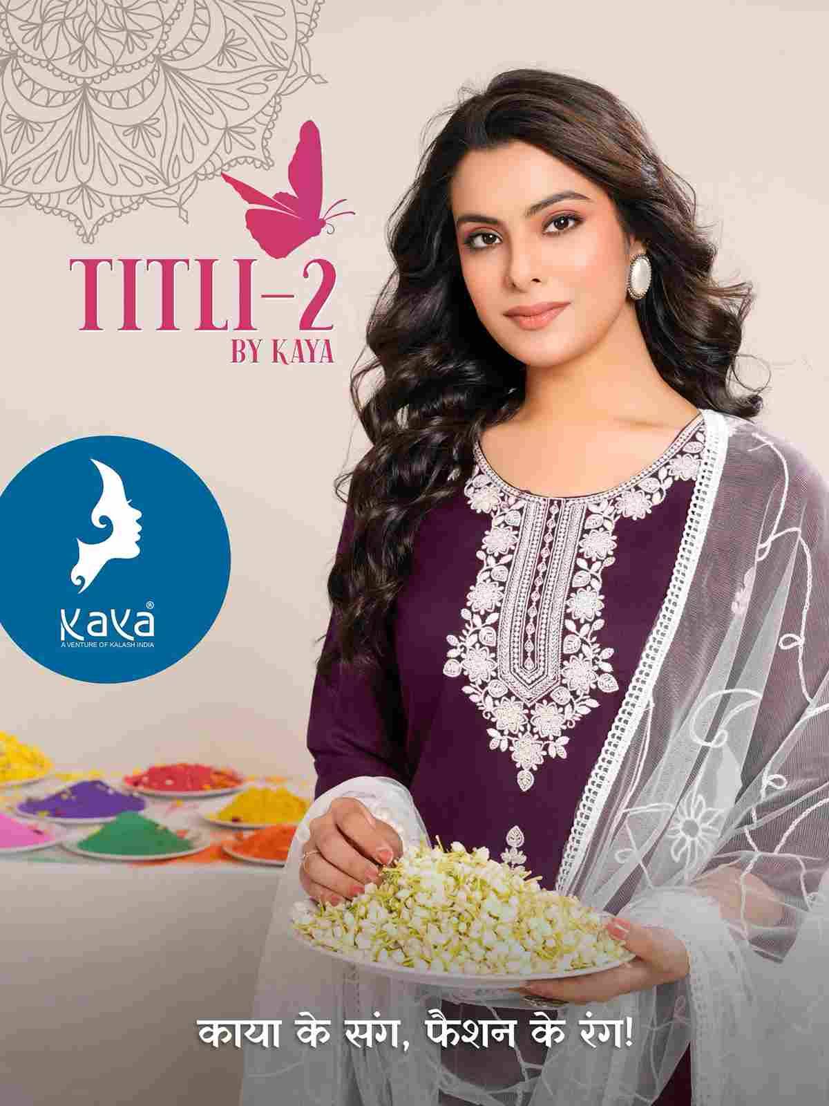 Titli Vol-2 By Kaya 01 To 06 Series Designer Stylish Fancy Colorful Beautiful Party Wear & Ethnic Wear Collection Rayon Slub Dresses At Wholesale Price