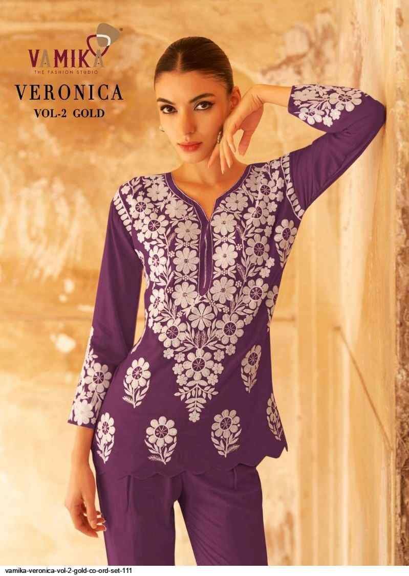Veronica Vol-2 Gold By Vamika 111-F to 111-J Series Designer Stylish Fancy Colorful Beautiful Casual Wear & Ethnic Wear Heavy Rayon Kurtis At Wholesale Price