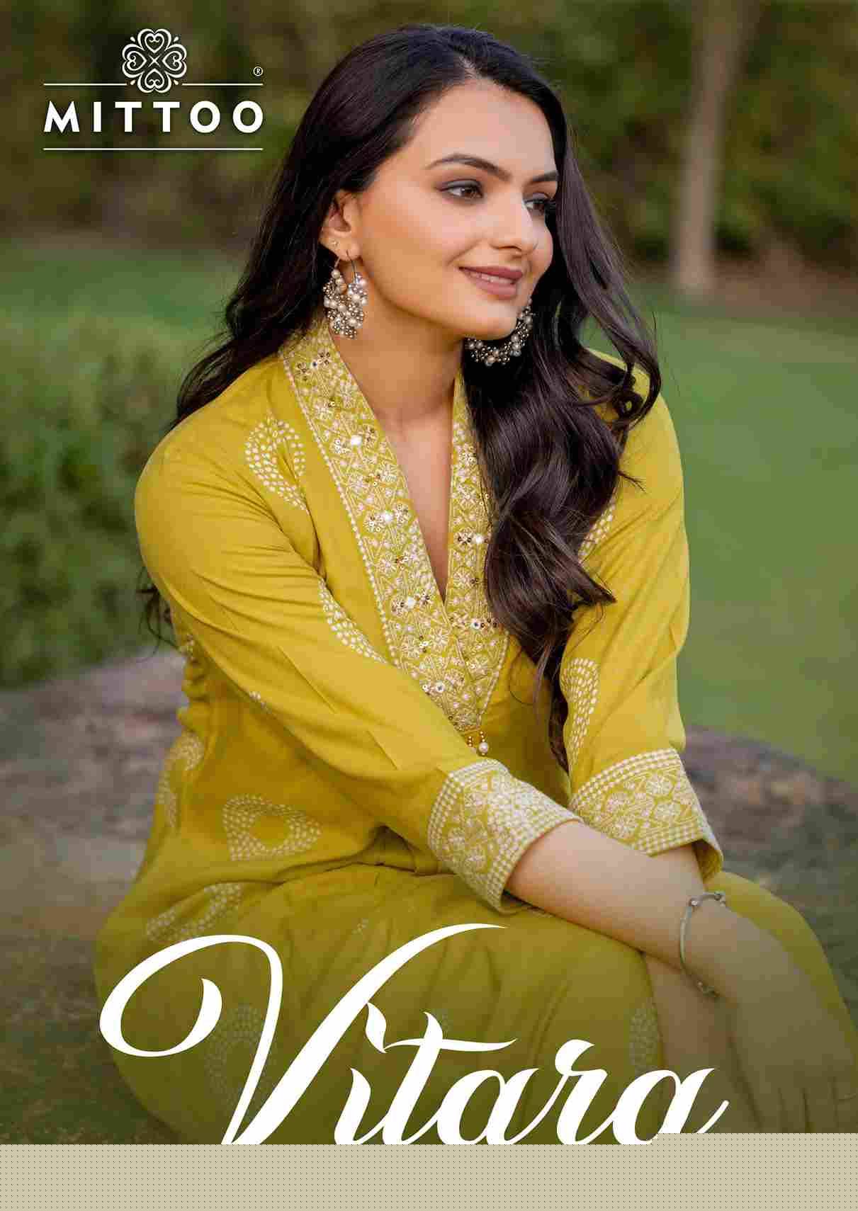 Vitara By Mittoo 2001 To 2005 Series Designer Collection Beautiful Stylish Fancy Colorful Party Wear & Occasional Wear Rayon Print Kurtis With Bottom At Wholesale Price