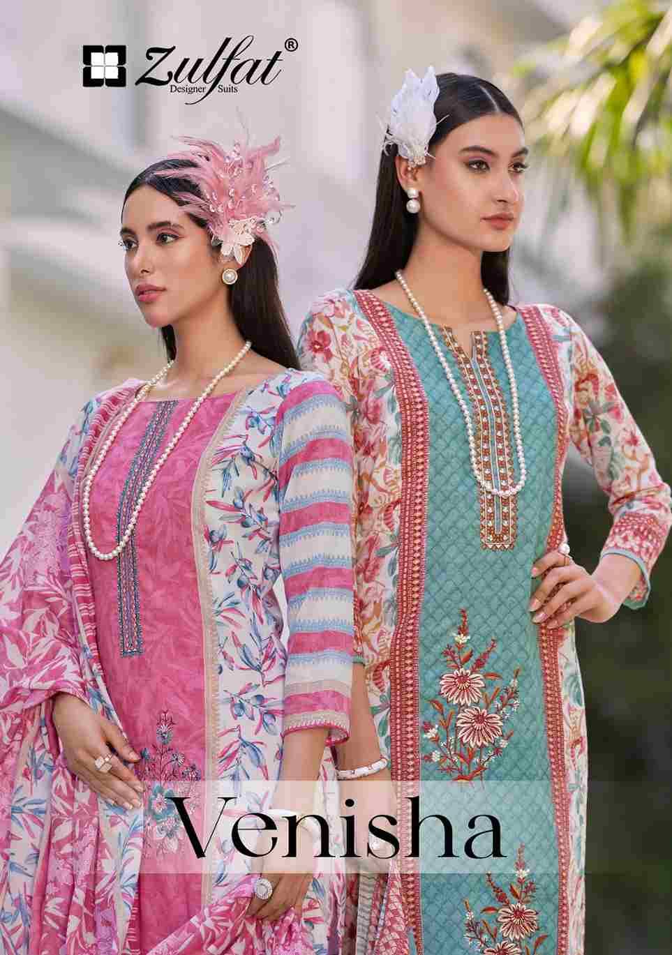 Venisha By Zulfat 657-001 To 657-008 Series Beautiful Festive Suits Stylish Fancy Colorful Casual Wear & Ethnic Wear Pure Cotton Print Dresses At Wholesale Price