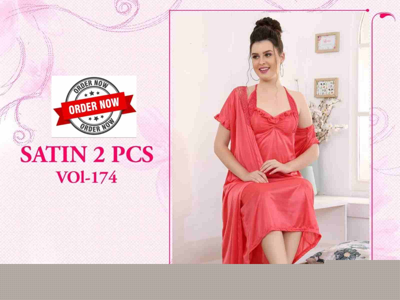 Vol-174 By Kaamiri 174-A To 174-F Series Designer Stylish Fancy Colorful Beautiful Party Wear & Ethnic Wear Collection Satin Night Gown At Wholesale Price
