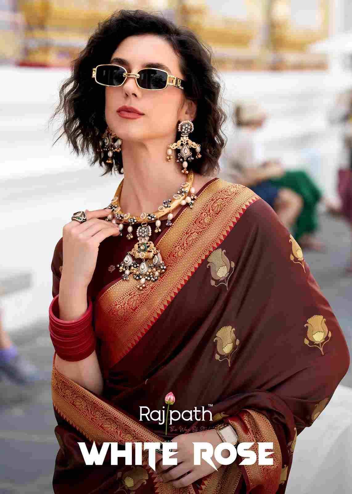 White Rose By Rajpath 149 To 154 Series Indian Traditional Wear Collection Beautiful Stylish Fancy Colorful Party Wear & Occasional Wear Satin Silk Sarees At Wholesale Price