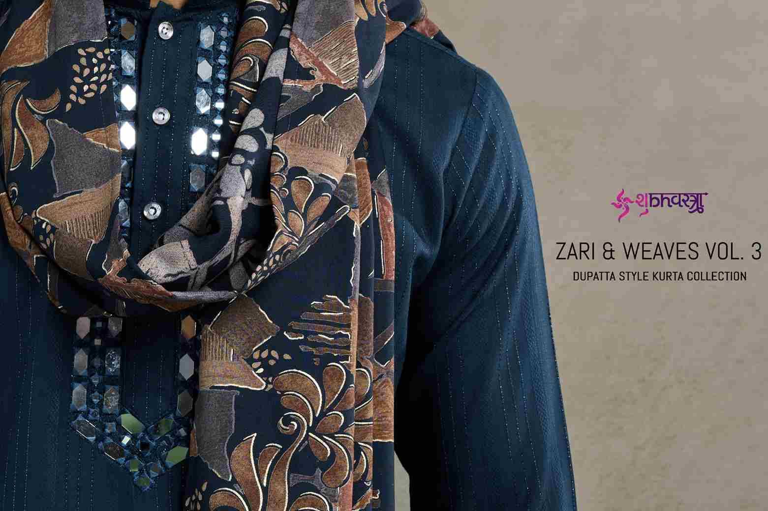 Zari And Weaves Vol-3 By Shubhvastra 61251 To 61252 Series Beautiful Colorful Stylish Fancy Casual Wear & Ethnic Wear & Ready To Wear Viscose Silk/Viscose Rayon Kurtas With Dupatta At Wholesale Price