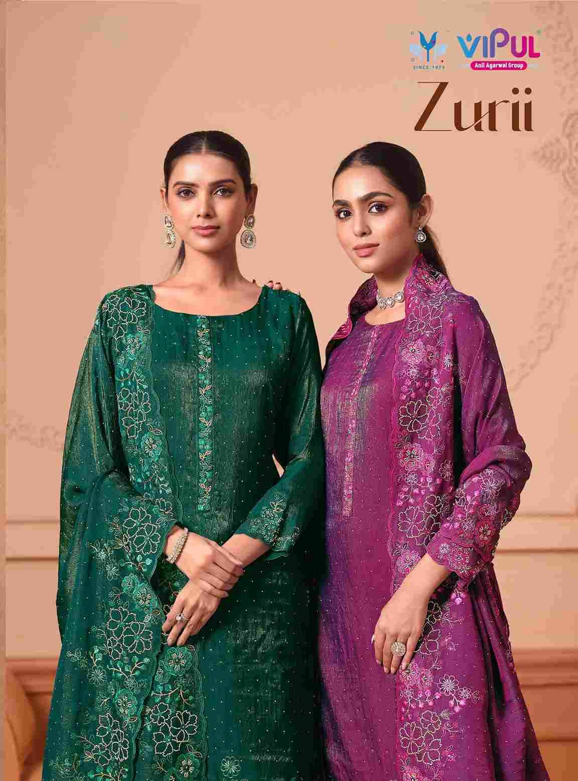 Zurii By Vipul Fashion 6371 To 6376 Series Designer Festive Suits Beautiful Fancy Stylish Colorful Party Wear & Occasional Wear Martini Gold with Embroidered Dresses At Wholesale Price