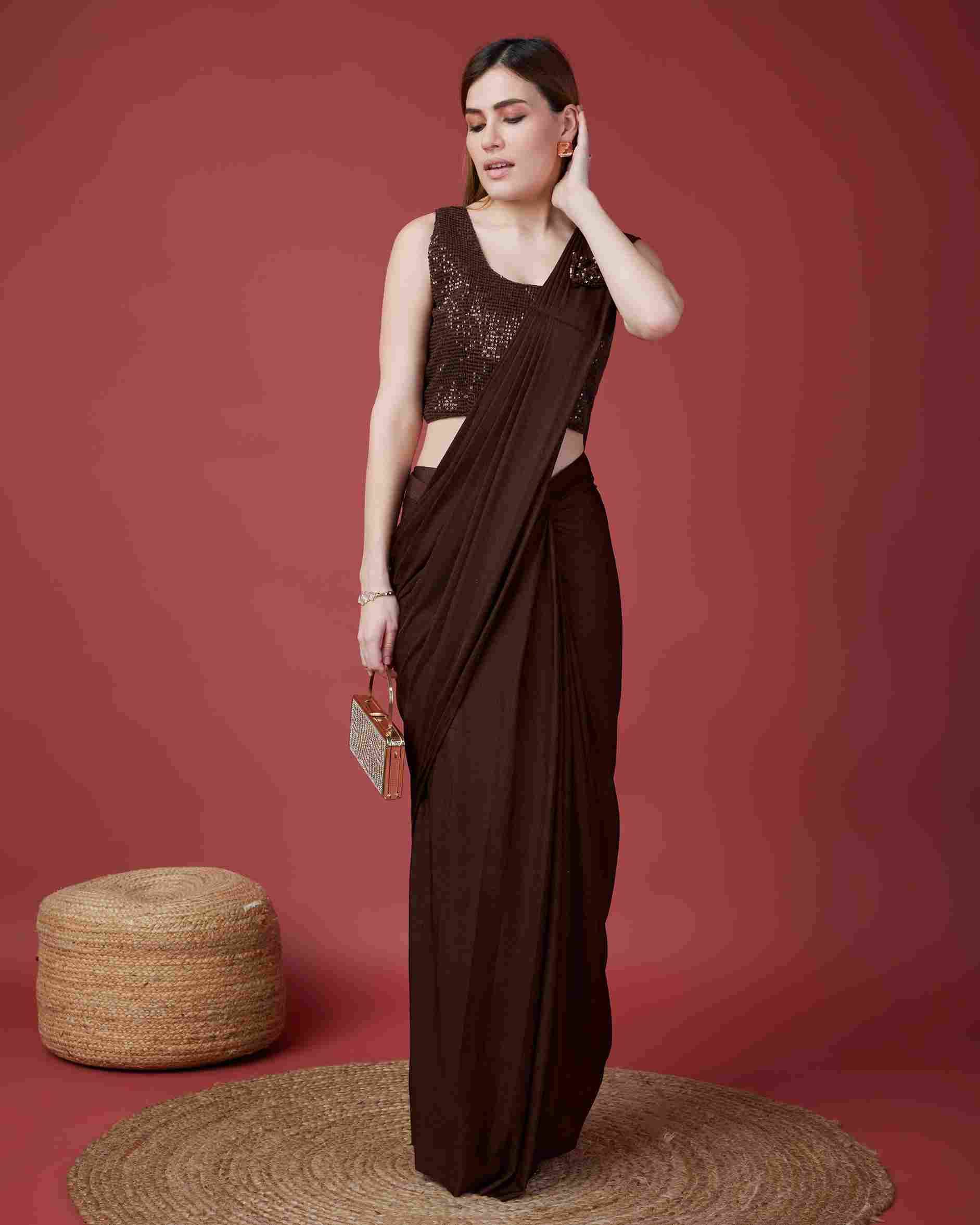 101113 By Amoha Trendz 101113-A To 101113-E Series Indian Traditional Wear Collection Beautiful Stylish Fancy Colorful Party Wear & Occasional Wear Imported Sarees At Wholesale Price