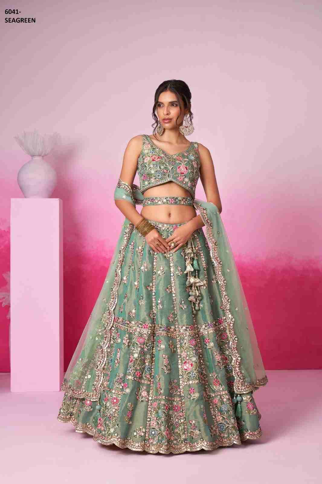 6041 By Fashid Wholesale 6041-A To 6041-C Series Designer Beautiful Wedding Bridal Collection Occasional Wear & Party Wear Net Lehengas At Wholesale Price