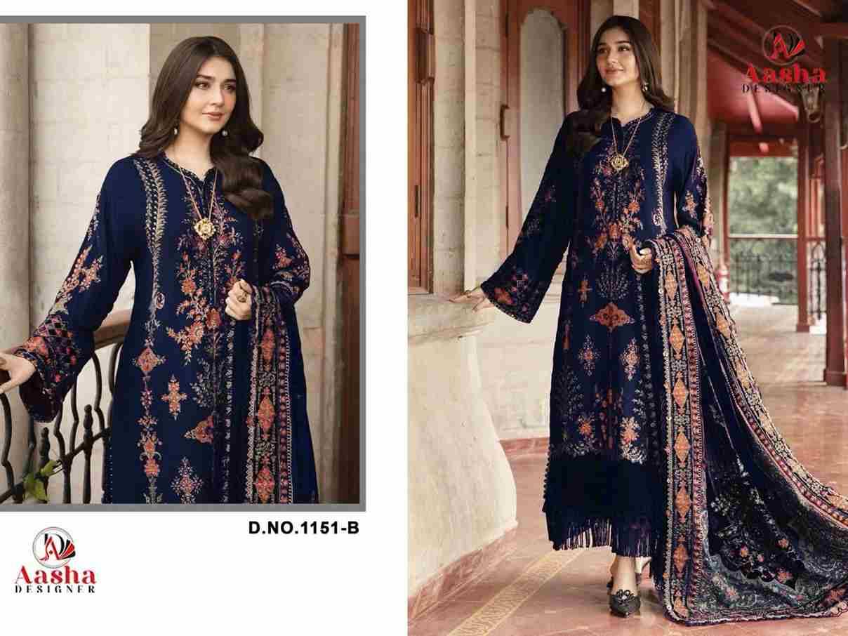 Aasha 1151 Colours By Aasha Designer 1151-A To 1151-E Series Pakistani Suits Beautiful Fancy Colorful Stylish Party Wear & Occasional Wear Heavy Rayon Embroidery Dresses At Wholesale Price