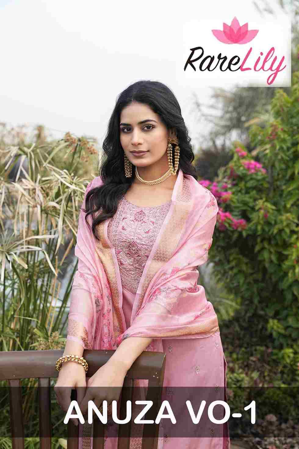 Anuza Vol-1 By Rare Lily 1001 To 1006 Series Beautiful Festive Suits Colorful Stylish Fancy Casual Wear & Ethnic Wear Roman Silk Dresses At Wholesale Price
