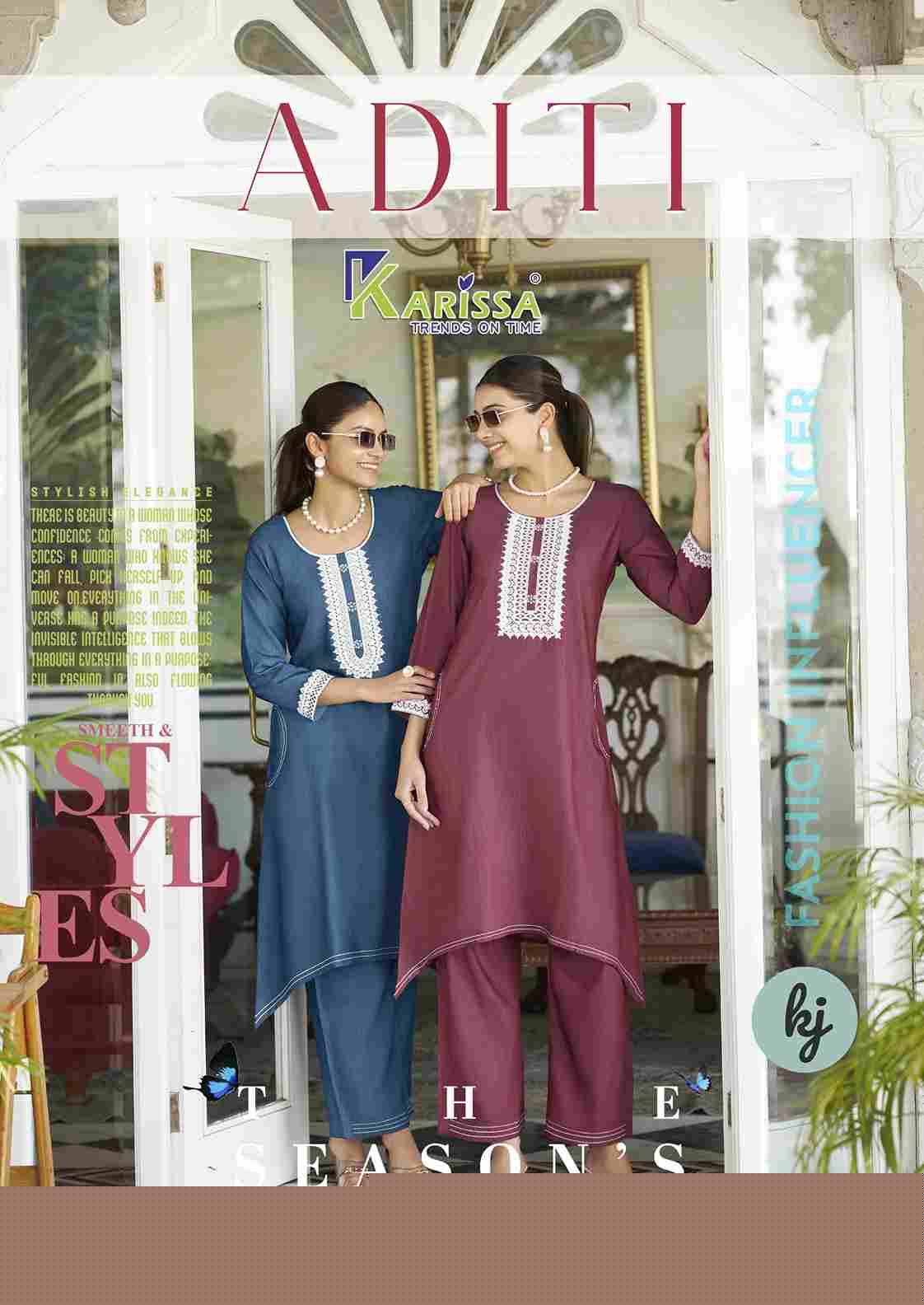 Aditi By Karissa 1001 To 1004 Series Designer Stylish Fancy Colorful Beautiful Party Wear & Ethnic Wear Collection Denim Print Co-Ord At Wholesale Price