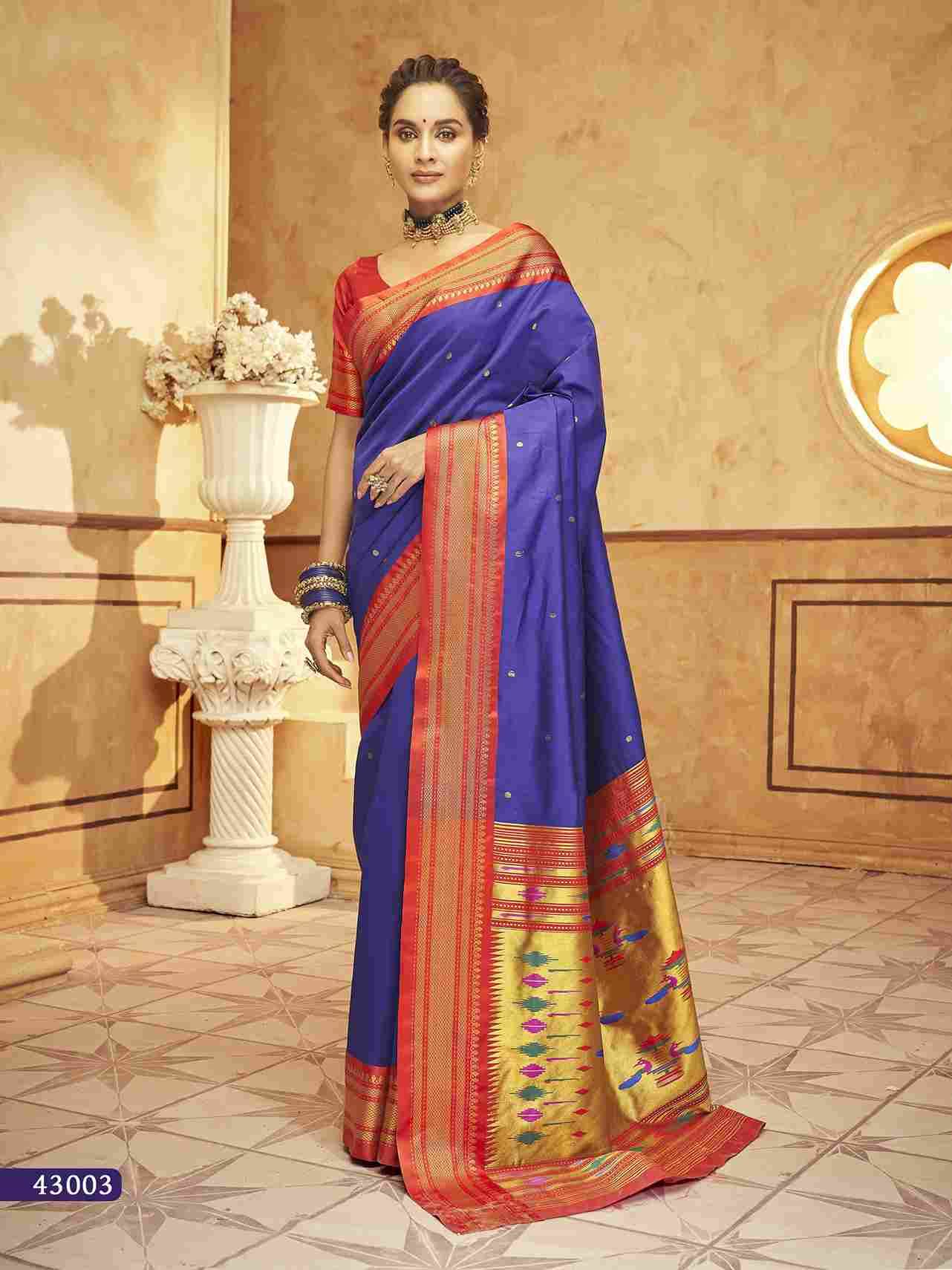 Aniruddh Paithani By Rajpath 43001 To 43006 Series Indian Traditional Wear Collection Beautiful Stylish Fancy Colorful Party Wear & Occasional Wear Paithani Silk Sarees At Wholesale Price