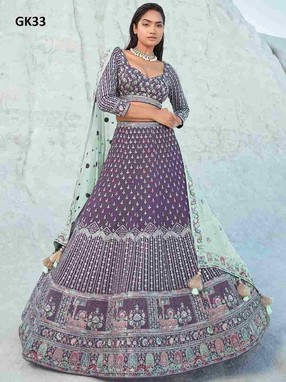 Arya Vol-60 By Arya Designs 32 To 35 Series Beautiful Colorful Fancy Wedding Collection Occasional Wear & Party Wear Georgette Lehengas At Wholesale Price