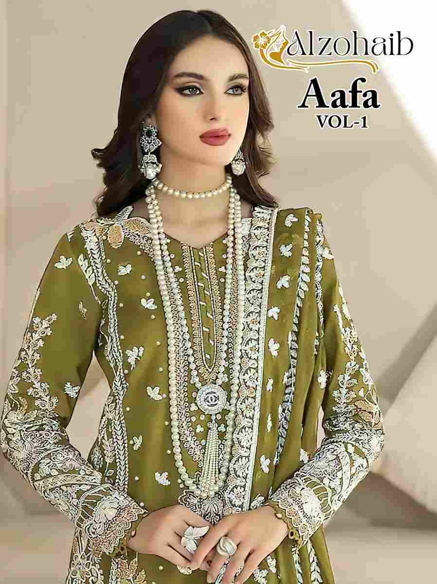 Aafa Vol-1 By Alzohaib 1196-A To 1196-H Series Beautiful Pakistani Suits Stylish Fancy Colorful Party Wear & Occasional Wear Organza Dresses At Wholesale Price