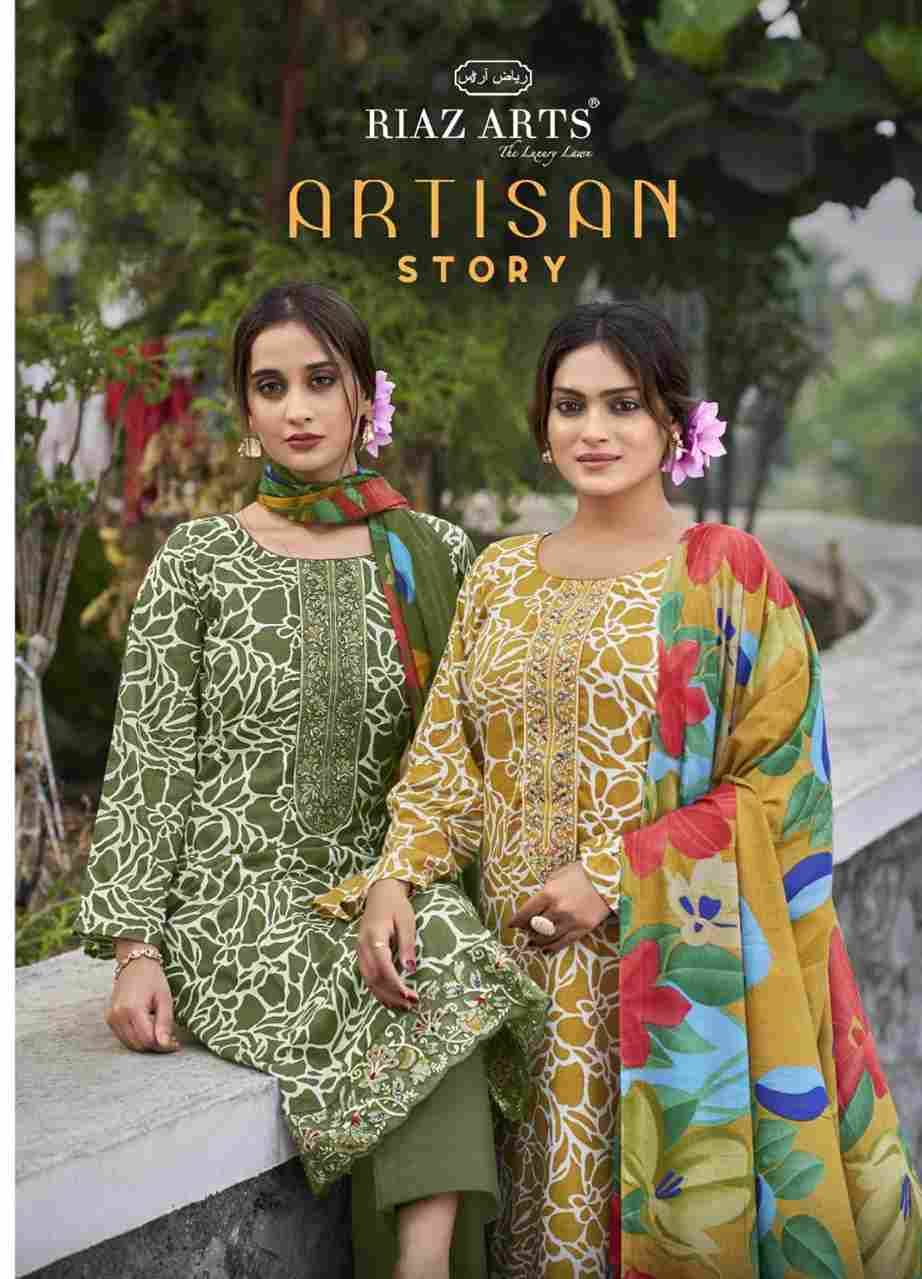 Artisan Story By Riaz Arts 1001 To 1006 Series Beautiful Festive Suits Stylish Fancy Colorful Casual Wear & Ethnic Wear Pure Cambric Lawn Print Dresses At Wholesale Price